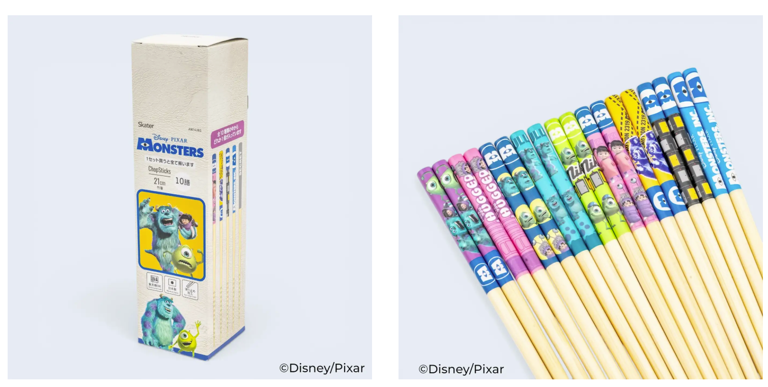 スケーターのピクサー・ブラインドBOX竹箸＆ランチ巾着が阪急うめだ本店で先行販売開始