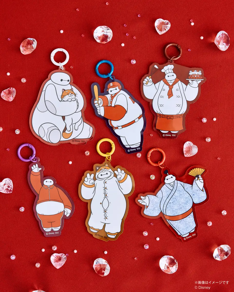 限定描き起こしデザインのアクリルキーホルダー6種類