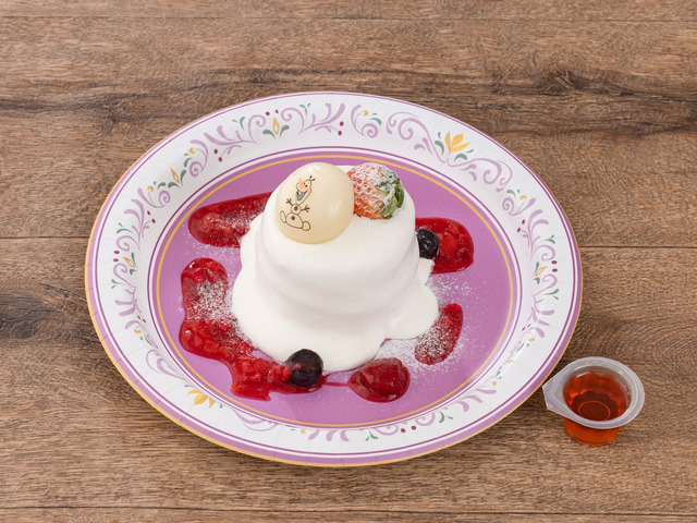 アナと雪の女王をテーマにしたパンケーキデザート