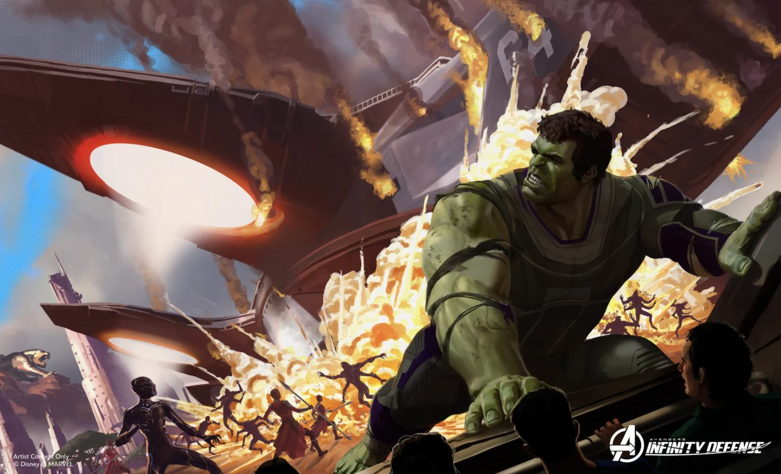アベンジャーズ インフィニティ ディフェンス アトラクション コンセプトアート