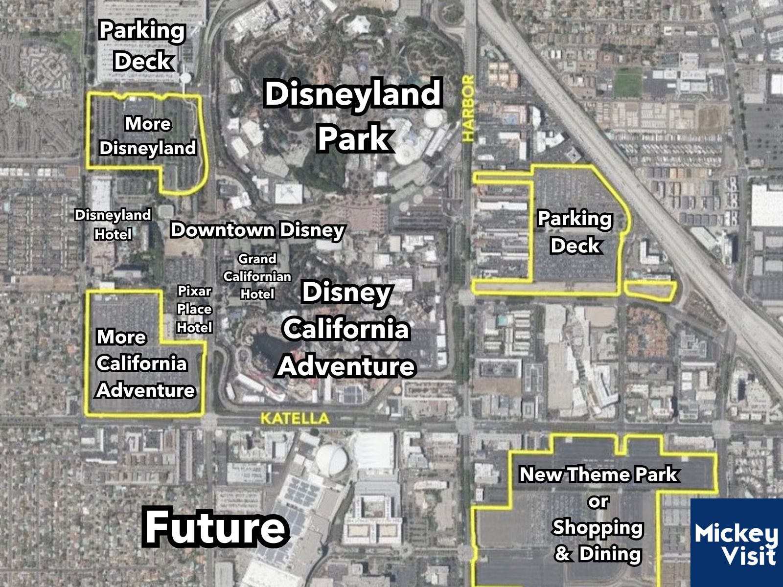 DisneylandForward拡張計画のマップ
