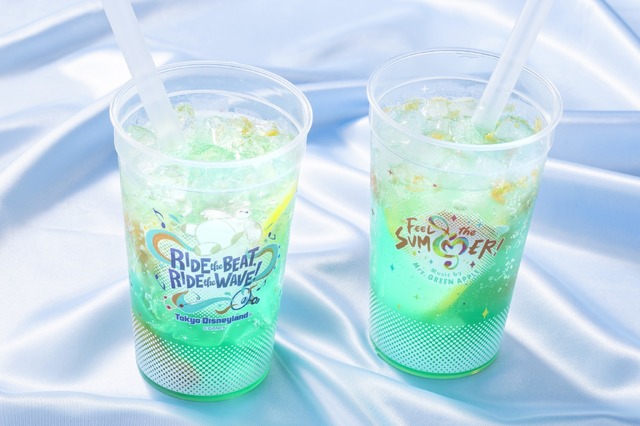 Mrs. GREEN APPLEコラボスパークリングドリンク2種、グリーンのグラデーションが美しい