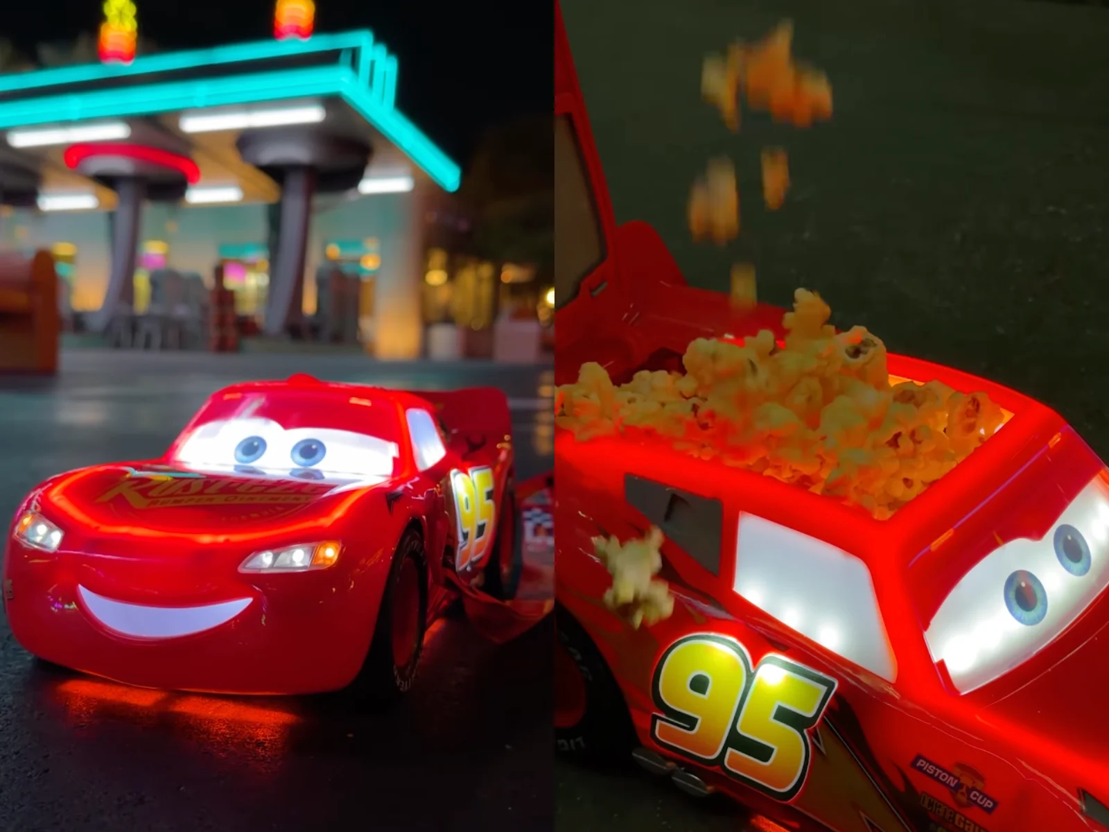 ライトニング・マックイーン型のポップコーンバケット(Cars 20周年記念)