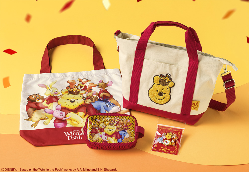 くまのプーさん100周年 エコバッグ・8個入ケーキ・シール・はちみつケーキのセット