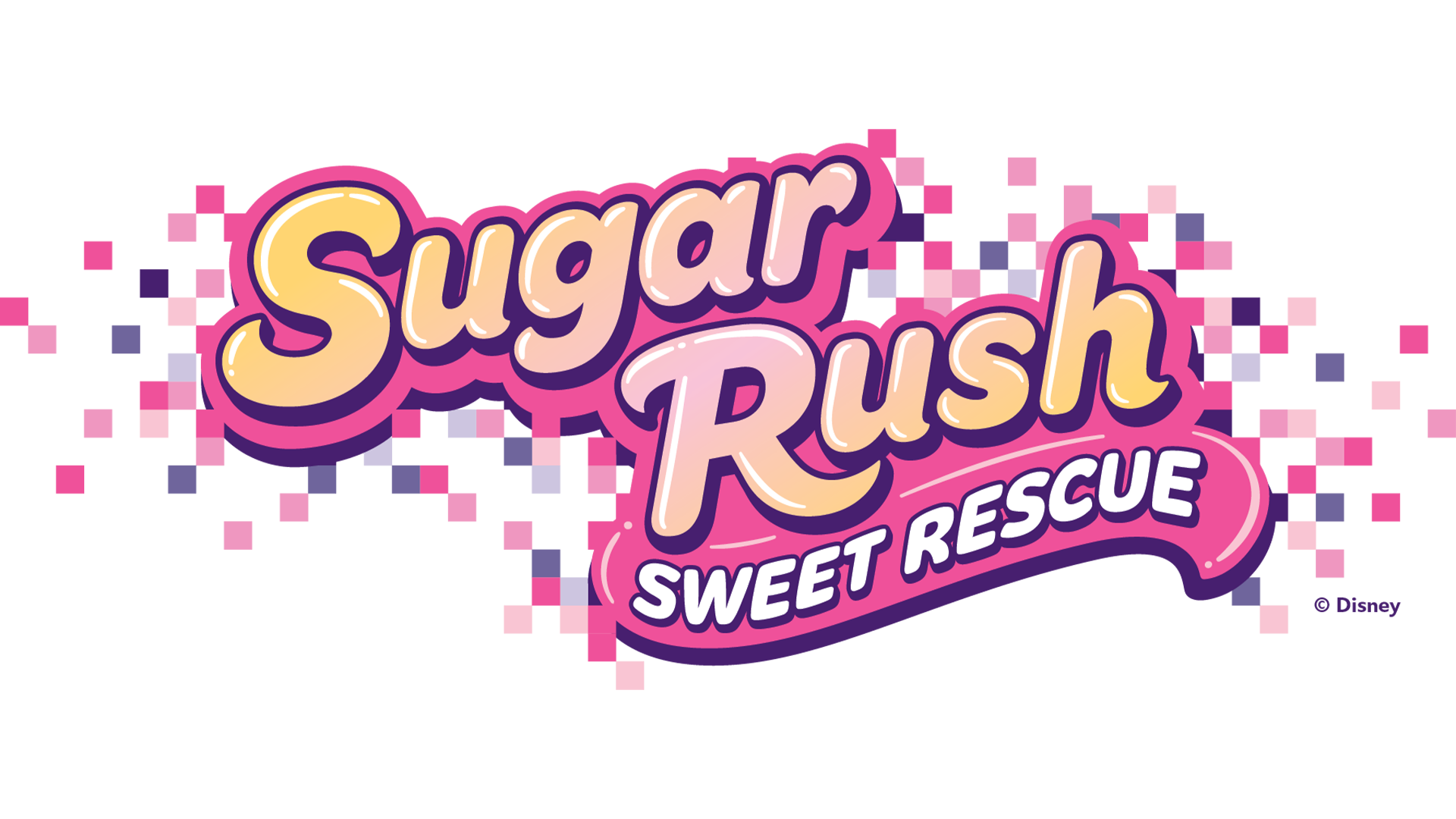 Sugar Rush Sweet Rescueのポップな公式ロゴ