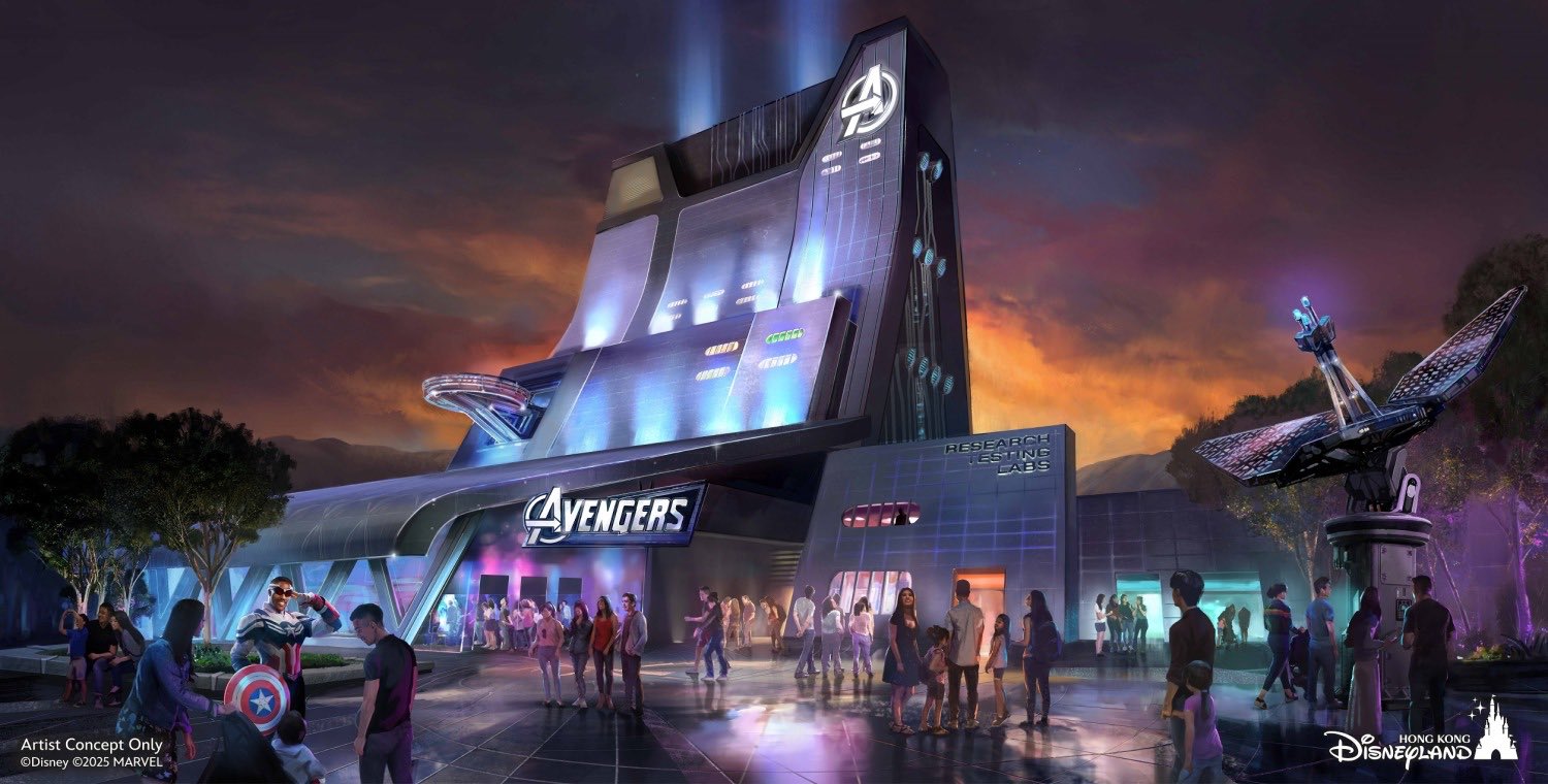 香港ディズニーランドのアベンジャーズエリアのコンセプトアート(完成イメージ)